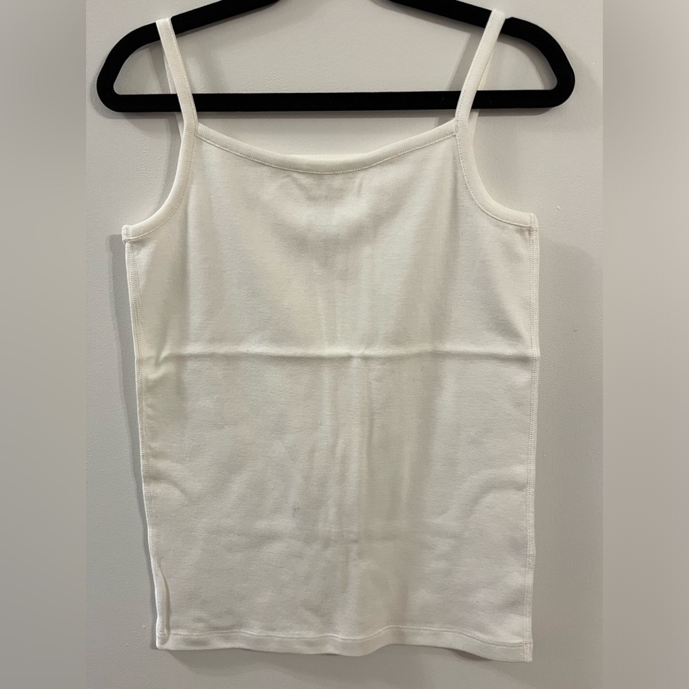 Hanna Andersson White G Solid Cami Size Large NWOT